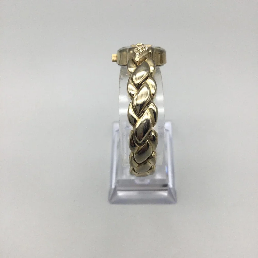 Armitron Womens Watch 19mm Gold Tone Oval Braided Bracelet New Battery 7